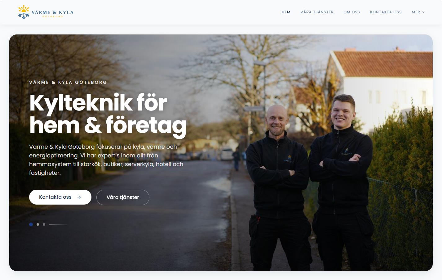 Värme & Kyla Göteborg - Kylteknik för hem och företag. Expertis inom värmepumpar, kyla och energioptimering för storkök, butiker och fastigheter.